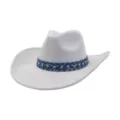 Grey suede cowboy hat with rhinestone denim band vintage fedora retro outdoor rider hat style - One Size 57-58cm / Light Gray