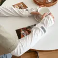 Manchettes de protection solaire en soie glacée, détail respirant pour conduite en plein air. - Taille unique / Crème