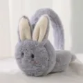 Graue Plüsch Hasen Ohrenschützer, süße winterwarme flauschige Ohrenwärmer für Frauen. - Süßer Hase (Grau)