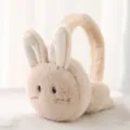 Schattige pluche konijnen orenwarmers voor vrouwen, zachte winter gezellige khaki oren. - Schattig konijn (beige)
