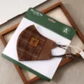 Autumn winter women 3D warm plaid dustproof breathable washable face mask with package - One Size / Brown Plaid