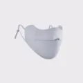 Ice silk sun protection face mask for women, UV blocking full face cover with eye corner guard. - Glacier Gray
