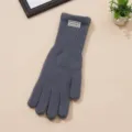 Gants tricotés d'hiver pour femmes, chauds coupe-vent tactiques gris foncé élégants. - Taille unique / Gris foncé