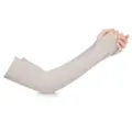 Women summer UV protection ice silk long arm sleeves breathable cooling sun protection - Gray