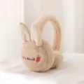 Pluizige konijnenoren oorkappen voor vrouwen, warme winter pluche orenwarmers, opvouwbaar. - Beige
