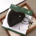 Mascarilla facial de invierno suave y cálida para mujer y hombre, a prueba de viento con estrás. - Felpa gris oscuro