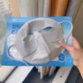 Graue Eisseide Vollgesicht Sonnenschutzmaske, atmungsaktive Facekini mit Ohrschlaufen. - Blaugrau