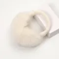 Kuschelige weiße Plüsch-Ohrwärmer für Damen, weiche warme Ohrenschützer für den kalten Winteralltag. - Einheitsgröße / Beige