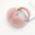 Rosa flauschige Ohrenschützer für Damen Winter warme weiche Plüsch Ohrenwärmer Zubehör - Einheitsgröße / Hellrosa