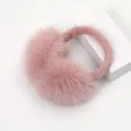 Roze pluche oorkleppen voor vrouwen winter donszacht gezellige zachte warme oorwarmers - Eén maat / Dieproze