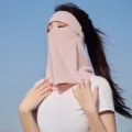 Pink full face sun protection mask for women breathable UV shield cycling outdoor driving summer. - Female Style / Pink