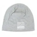 Grijze slouchy gebreide muts voor dames en heren, casual warme tricot muts met letterprint. - Verstelbaar / Lichtgrijs