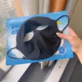 Nahtlose Ganzgesicht Sonnenschutz Maske Eisseide atmungsaktiv UV Schutz Facekini. - Struktur Schwarz
