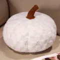 Cozy sherpa pumpkin throw pillow soft plush toy cute autumn Halloween home decor item - Small 15x20cm / White