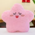 Cuscino in peluche a stella rosa, simpatico design con viso sorridente, morbido divano letto. - 50cm / Rosa
