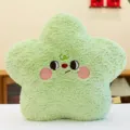 Cuscino peluche stella verde con sorriso, morbido cuscino per divano e letto, decorazione stanza. - 50cm / Verde