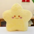 Cuscino in peluche a stella gialla con viso sorridente, morbido cuscino per divano letto. - 50cm / Giallo