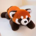 Cute red panda plush toy simulated stuffed animal doll soft kids birthday gift fluffy pillow. - Lying Style / 45cm / Brown