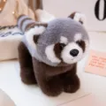 Cute red panda plush toy simulation stuffed animal doll soft kids birthday gift fluffy - Sitting Style / 40CM / Gray