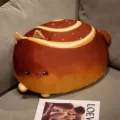 Carino cuscino in peluche gatto pane morbido toast gattino giocattolo per divano camera letto - Cuscini lombari gatto alla cannella