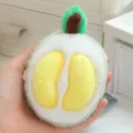 Cute fruit plush pendant keychain, soft stuffed cartoon fruit bag charm for backpack. - Durian