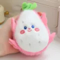 Cute dragon fruit plush keychain cute cartoon fruit bag pendant soft schoolbag accessory - Fruit