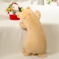 Cute cat long plush body pillow soft sleeping toy for kids bedroom home decoration - Brown / 65cm