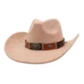 Classic suede cowboy hat with brown leather band and bull skull metal emblem for outdoor. - Champagne