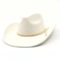 Beige suede western cowboy hat detail showing braided rope and brim curve craftsmanship. - Cream