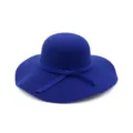 Dames wolvilt hoed brede rand herfst winter stijlvolle bolhoed fedora blauw elegant accessoire - Verstelbaar / Saffierblauw