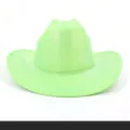 Cappello da cowboy western olografico verde chiaro, cappello jazz a tesa larga per feste ed eventi. - 58cm / Verde