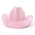 Dettaglio cappello da cowboy glitter rosa, elegante accessorio stile western. - 58cm / Viola chiaro