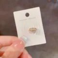 Mehrschichtige Zirkon Gold Ohrklemme, trendiger minimalistischer Ohrclip ohne Piercing. - Gold Zirkon Dreischicht Ear Cuff (7#)