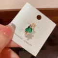Exquisite green heart zircon open ring with star detail, fashionable minimalist jewelry design. - No. 10 Green Heart Wrap Open Ring (Thick Real Gold Plating)
