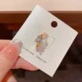 Zircon open ring, elegant asymmetric crystal star design, stylish daily jewelry accessory. - No. 11 White Heart Wrap Open Ring (Thick Real Gold Plating)