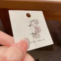Silver Zircon Flower Ring Open Adjustable Pink Clear Crystal Finger Ring Jewelry Accessory - No. 13 Silver Double Petal Open Ring (Thick Real Gold Plating)