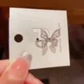 Elegant cubic zirconia butterfly open ring, minimalist fashion silver tone finger jewelry. - No. 19 Gold Butterfly Open Ring (Thick Real Gold Plating)