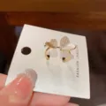 Zircon open ring with double heart design, fashion versatile gold color jewelry for women. - No. 26 Zirconia Shell Heart Open Ring (Thick Real Gold Plating)