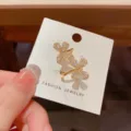 Fashion luxury zircon open ring, exquisite double flower design, versatile jewelry for women. - No. 34 Zirconia Butterfly Open Ring (Thick Real Gold Plating)