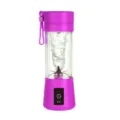 Portable electric juicer cup mini 6-blade fruit blender USB rechargeable purple cup device - Purple
