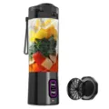 Tragbarer elektrischer Smoothie Mixer Entsafter Becher für Küche mit USB Ladeanschluss. - Schwarz