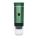 Portable wireless electric capsule coffee maker, green finish, compact outdoor espresso machine. - JN-02 Green