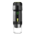 Portable mini espresso maker, 3-in-1 capsule coffee machine for travel, car, and home use. - JN01 (3 Cables) / Black