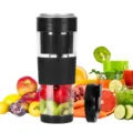 Tazza frullatore elettrico portatile per succhi di frutta con frutta fresca, nero. - Nero