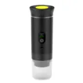 Portable electric coffee maker wireless fast charging mini espresso machine for travel outdoor use - Digital Black