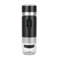 Portable electric espresso coffee maker USB rechargeable handheld capsule machine - Black