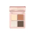 ENSEO 4-color eyeshadow palette with matte and shimmer shades in a cute pink transparent case. - Coconut Latte
