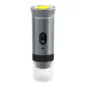 Portable electric coffee maker, grey wireless espresso capsule machine with digital display. - Digital Silver