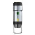 Portable electric espresso maker, USB rechargeable travel coffee machine for home and car use. - JN1 (1 Cable) / Silver