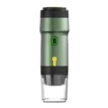 Portable electric espresso coffee maker USB rechargeable green capsule coffee machine for travel car - JN1 (1 Cable) / Green
